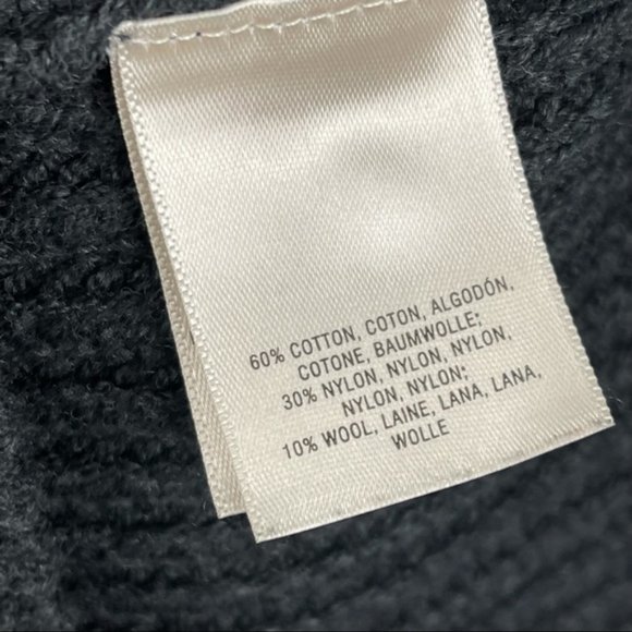 ANTHROPOLOGIE KNITTED & KNOTTED DARK Gray MAJELLA Open Front WOOL BLEND CARDIGAN - Picture 7 of 8